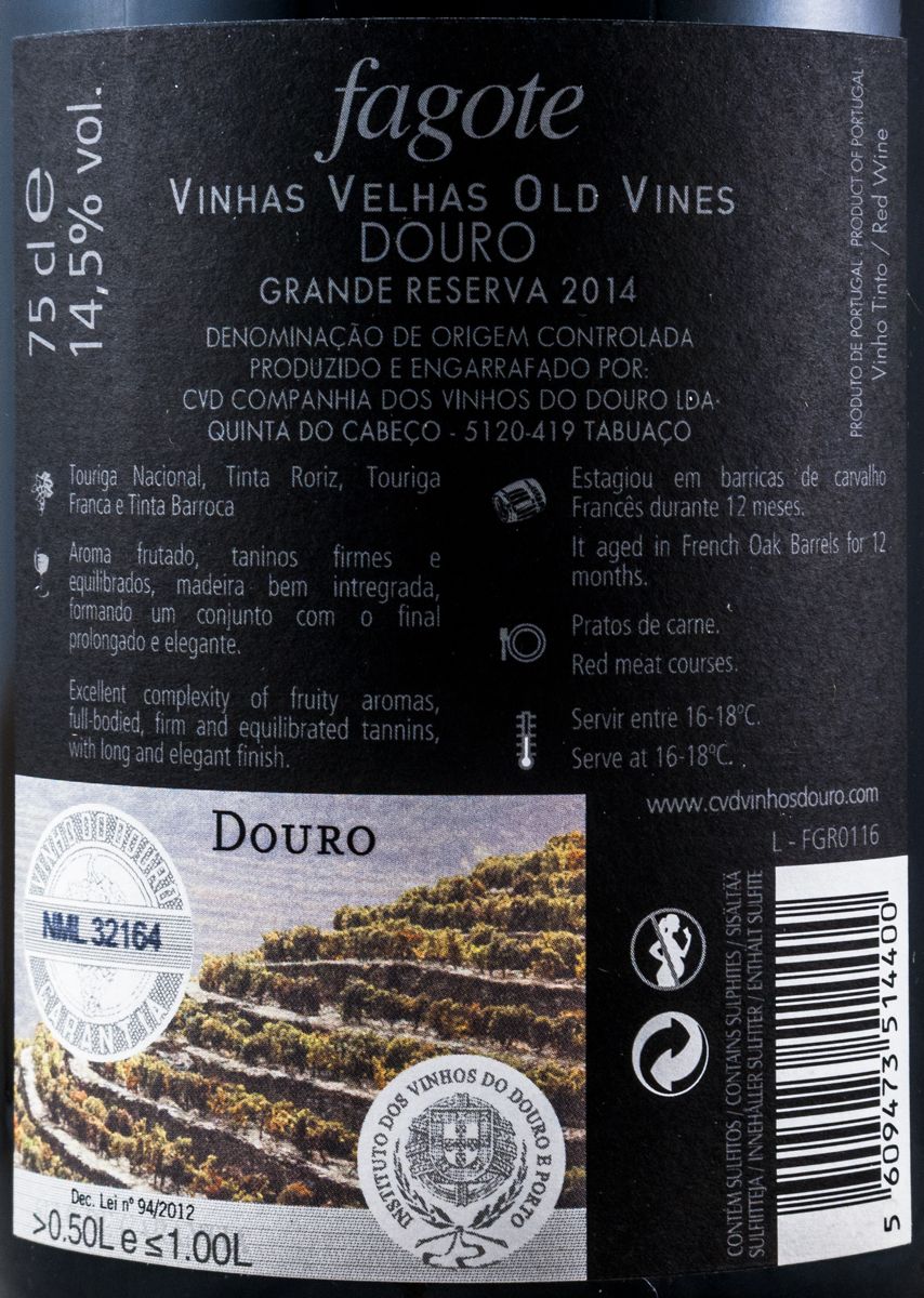 2014 Fagote Vinhas Velhas Grande Reserva tinto