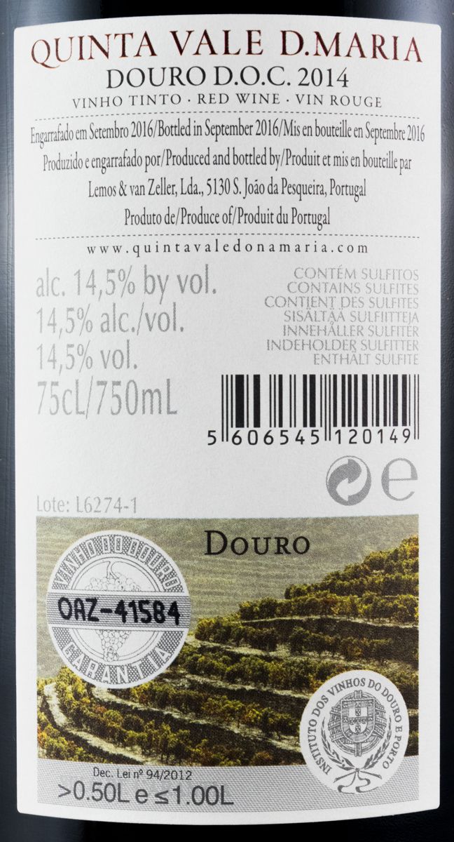 2014 Quinta Vale D. Maria tinto