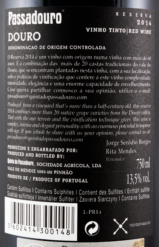 2014 Quinta do Passadouro Reserva tinto