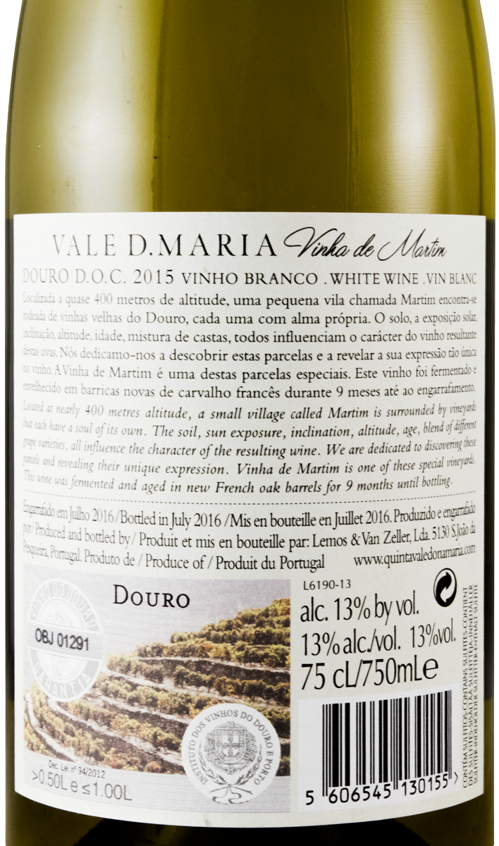 2015 Vale D. Maria Vinha de Martim branco