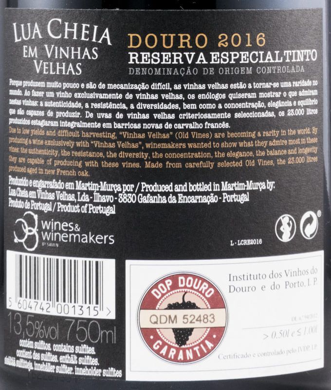 2016 Lua Cheia em Vinhas Velhas Reserva Especial tinto