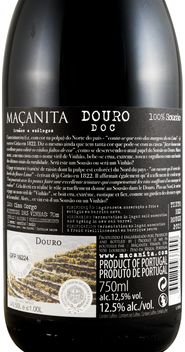 2015 Maçanita É Sousão ou Será Vinhão red