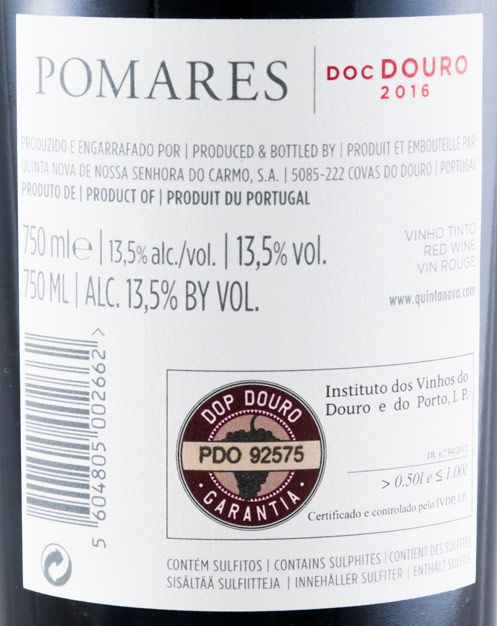 2016 Quinta Nova Pomares red