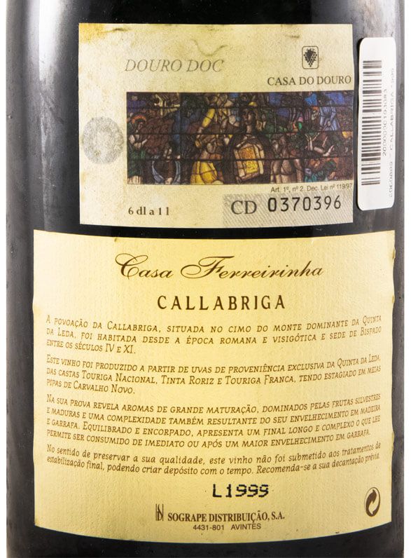 1999 Casa Ferreirinha Callabriga red