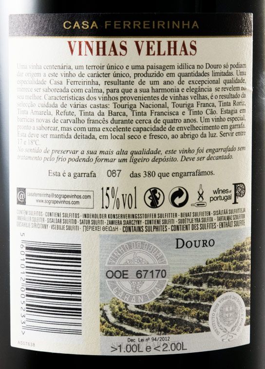 2010 Casa Ferreirinha Vinhas Velhas tinto 1,5L