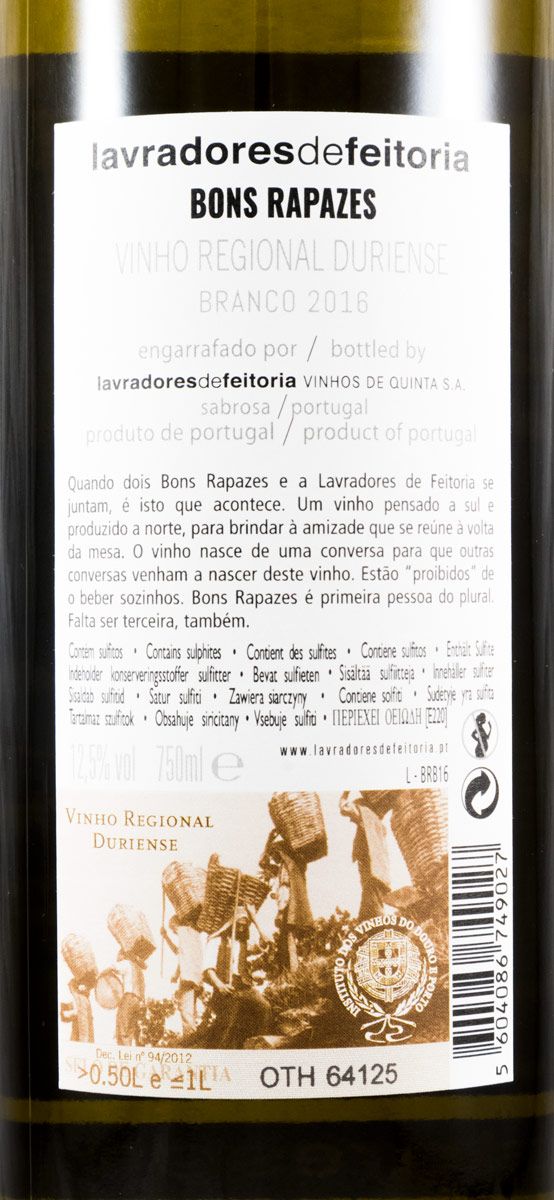 2016 Lavradores de Feitoria Bons Rapazes white