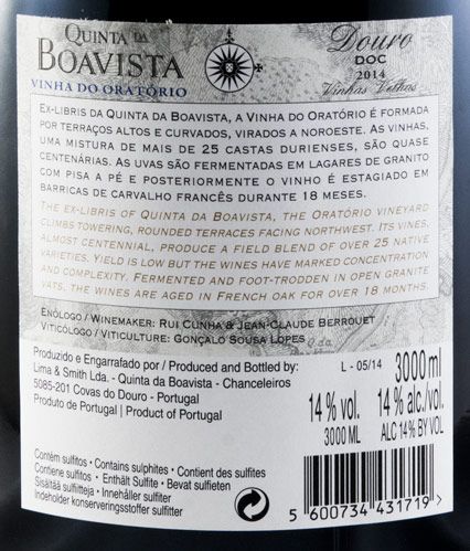 2014 Quinta da Boavista Vinha do Oratório Vinhas Velhas tinto 3L
