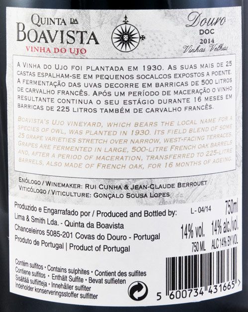 2014 Quinta da Boavista Vinha do Ujo Vinhas Velhas tinto