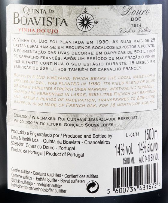 2014 Quinta da Boavista Vinha do Ujo Vinhas Velhas tinto 1,5L