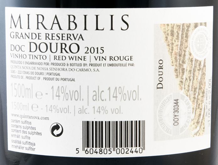 2015 Quinta Nova Mirabilis Grande Reserva red 1.5L