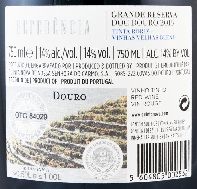 2015 Quinta Nova Referência Grande Reserva red