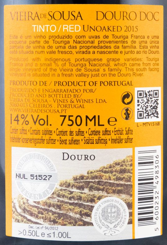 2015 Vieira de Sousa Unoaked red