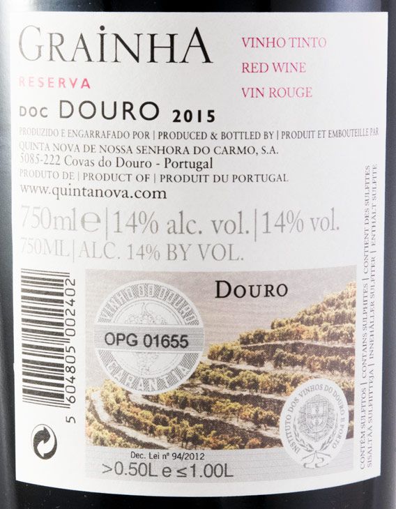 2015 Quinta Nova Grainha Reserva red