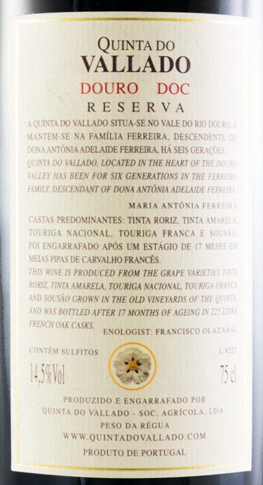2006 Vallado Reserva red