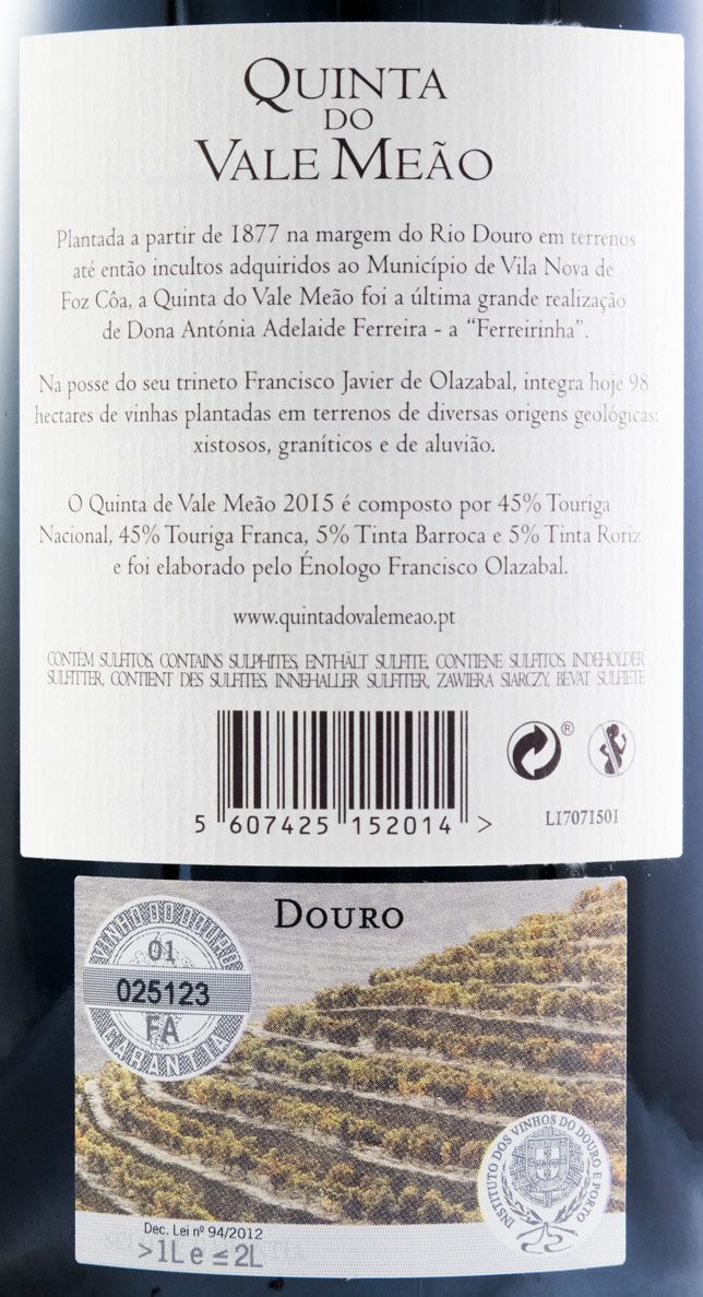 2015 Quinta do Vale Meão red 1.5L