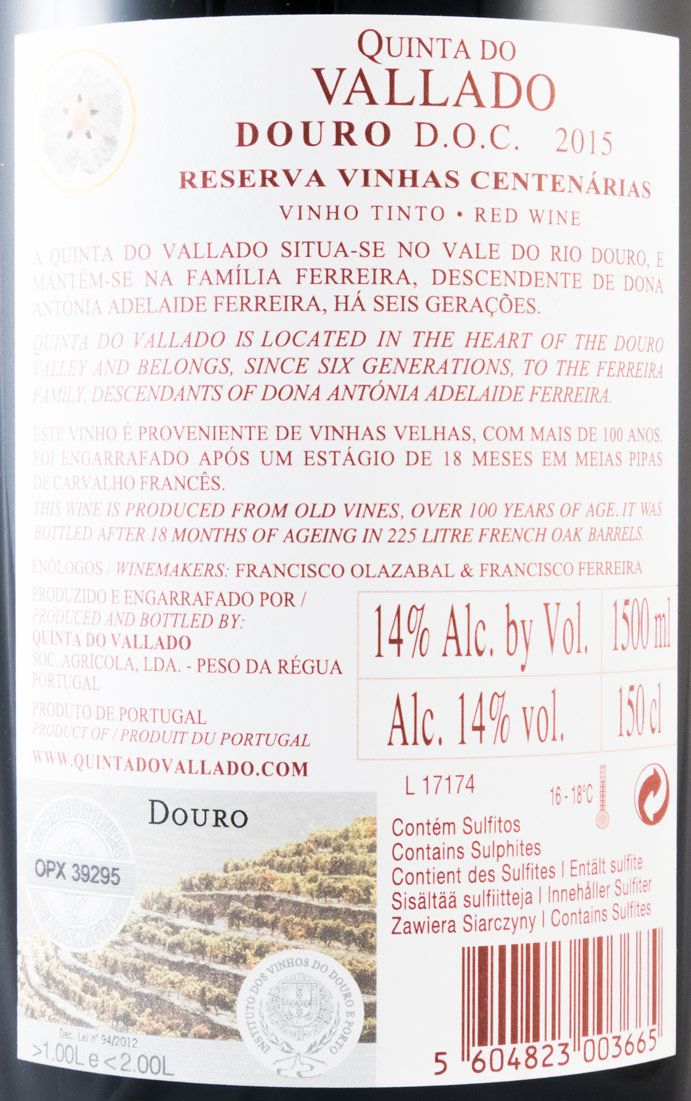 2015 Vallado Reserva tinto 1,5L