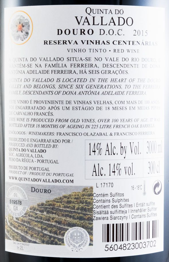 2015 Vallado Reserva red 3L