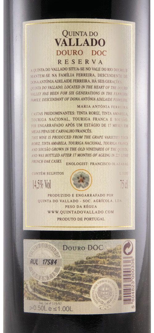 2003 Vallado Reserva red