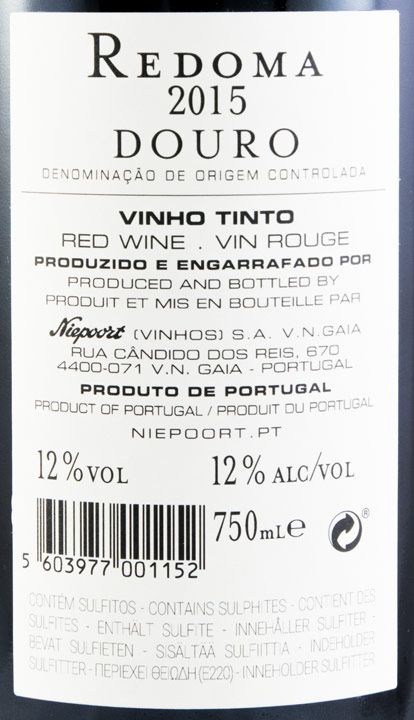 2015 Niepoort Redoma red