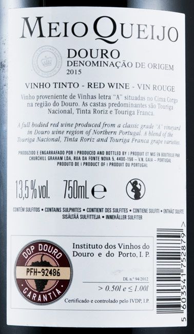 2015 Churchill's Meio Queijo red
