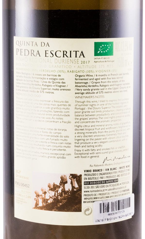 2017 Quinta da Pedra Escrita organic white
