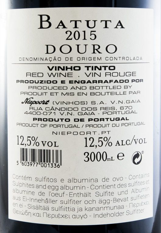 2015 Niepoort Batuta tinto 3L