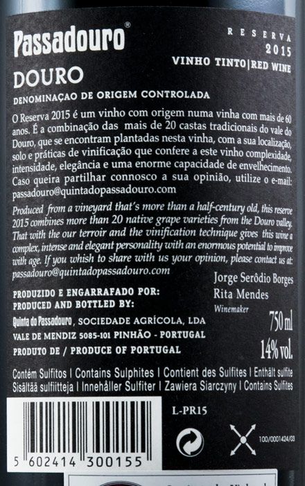 2015 Quinta do Passadouro Reserva tinto