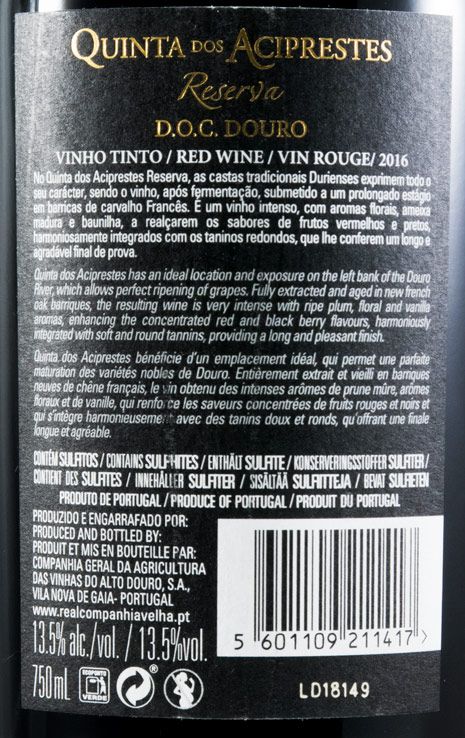 2016 Quinta dos Aciprestes Reserva red
