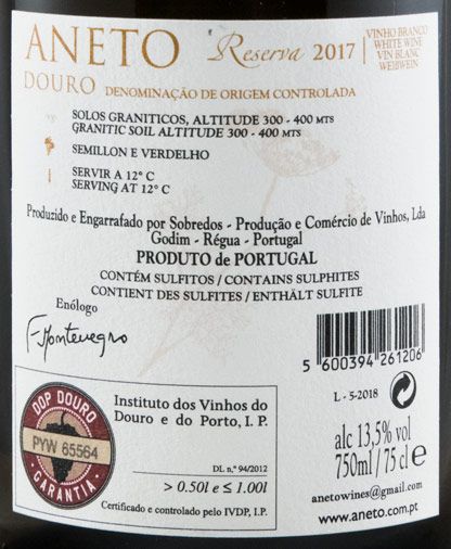 2017 Aneto Reserva white