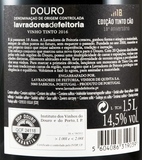 2016 Lavradores de Feitoria 18º Aniversário red 1.5L