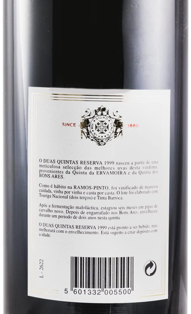 1999 Duas Quintas Reserva tinto