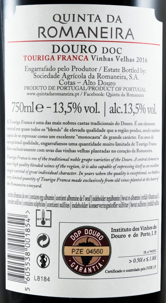2016 Quinta da Romaneira Touriga Franca Vinhas Velhas red