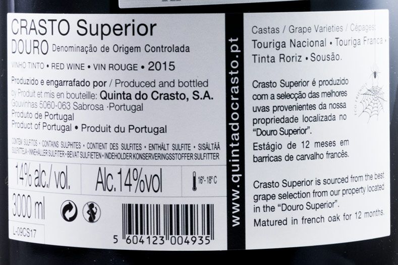 2015 Crasto Superior tinto 3L