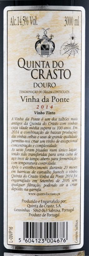 2014 Quinta do Crasto Vinha da Ponte tinto 3L