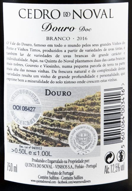 2016 Cedro do Noval white