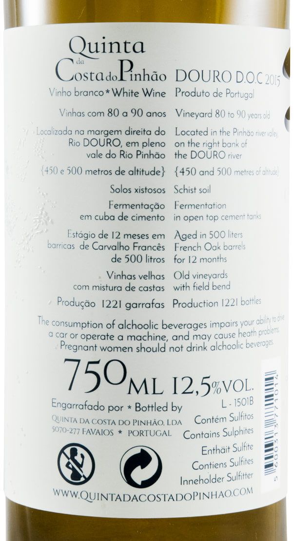 2015 Quinta Costa do Pinhão white