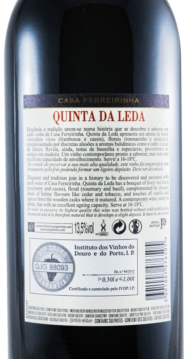 2016 Casa Ferreirinha Quinta da Leda red