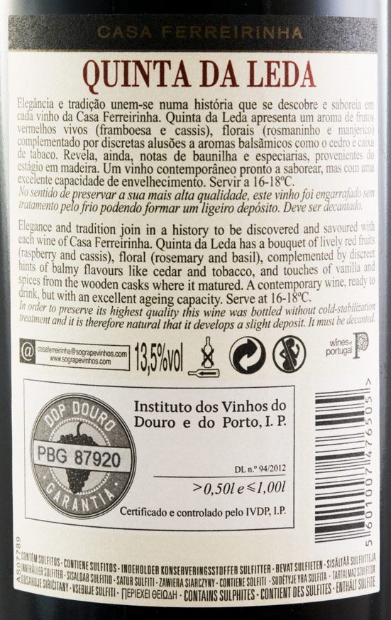 2015 Casa Ferreirinha Quinta da Leda tinto
