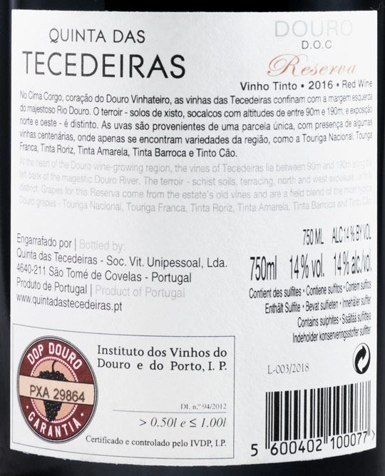 2016 Tecedeiras Reserva red