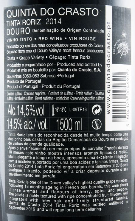 2014 Quinta do Crasto Tinta Roriz tinto 1,5L