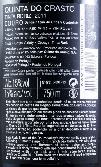 2011 Quinta do Crasto Tinta Roriz red