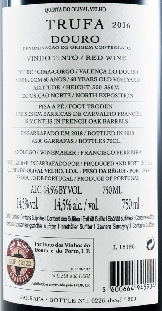 2016 Quinta do Olival Velho Trufa tinto