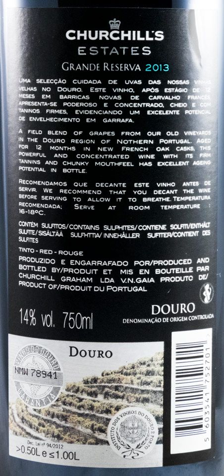 2013 Churchill's Grande Reserva red