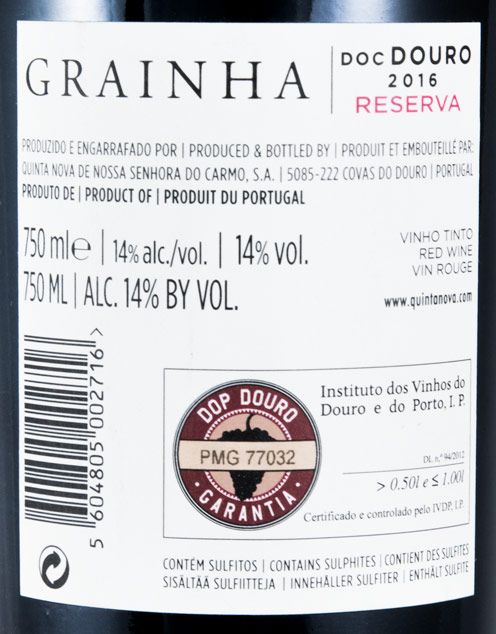 2016 Quinta Nova Grainha Reserva tinto