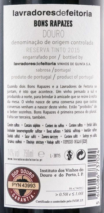 2015 Bons Rapazes Reserva red