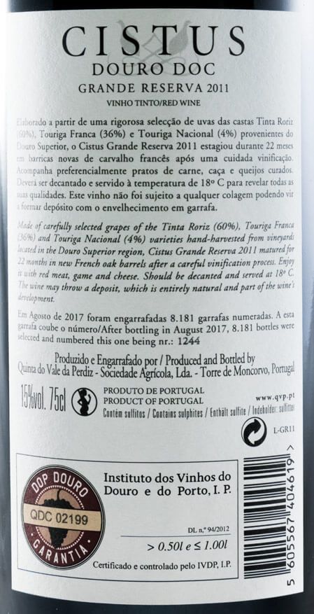 2011 Cistus Grande Reserva tinto