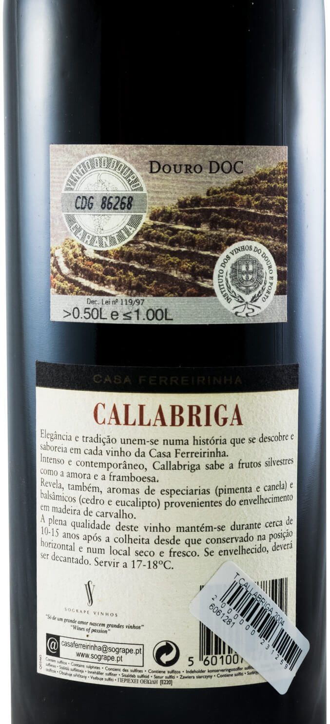 2004 Casa Ferreirinha Callabriga tinto