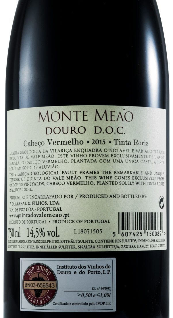 2015 Monte Meão Vinha do Cabeço Vermelho Tinta Roriz red