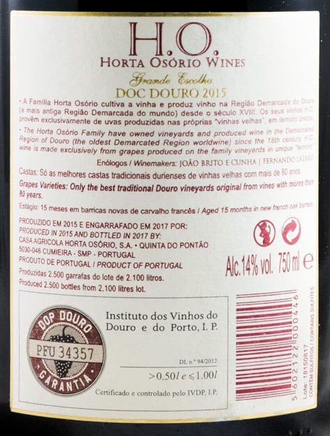 2015 Horta Osório H.O. Grande Escolha red