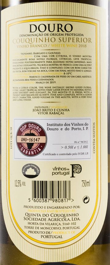2018 Quinta do Couquinho Superior white